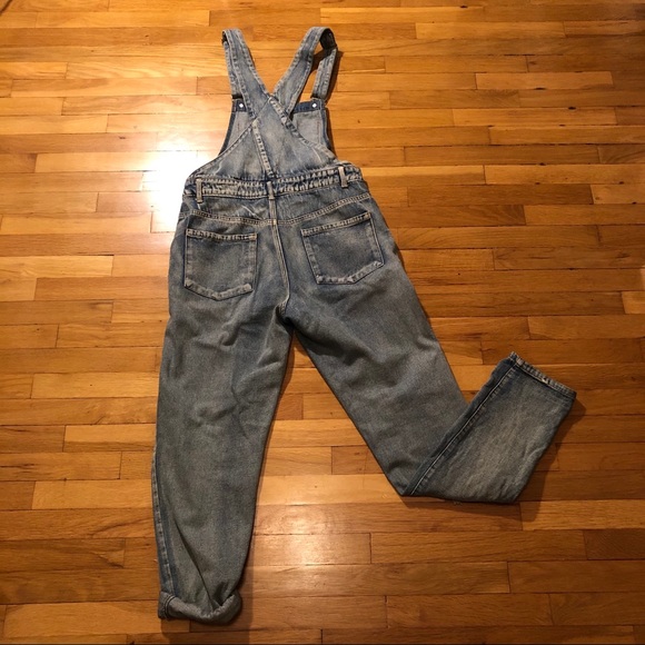 Distressed Jean Overalls - Picture 2 of 3
